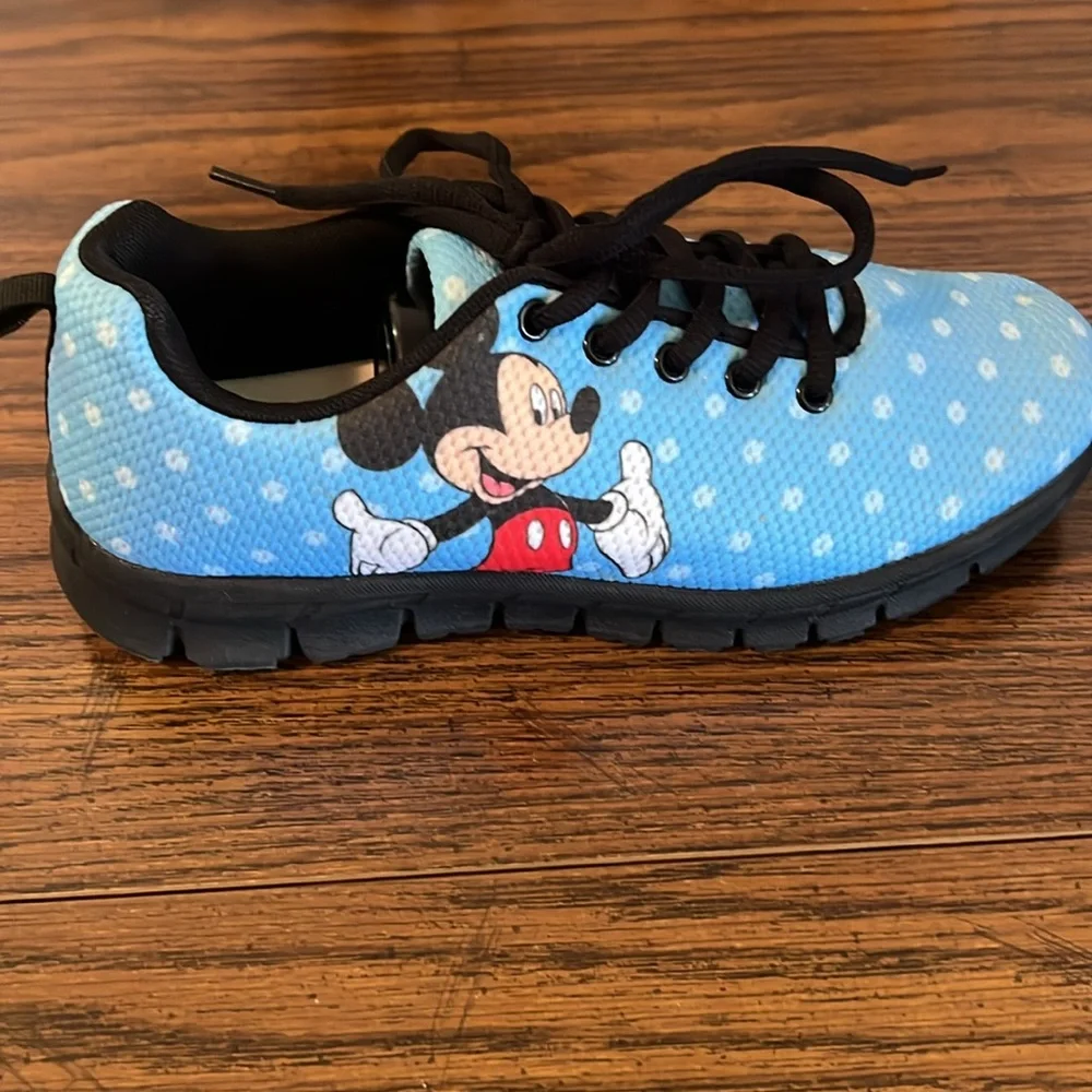 New combo Mickey Minnie Mouse tennis shoes, sneakers, blue pink, women 9, men 7 - Picture 10 of 16